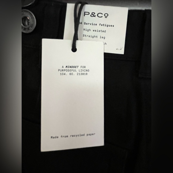 NWT P&Co 304 Service Fatigue Pants size 8UK Black - Picture 6 of 7